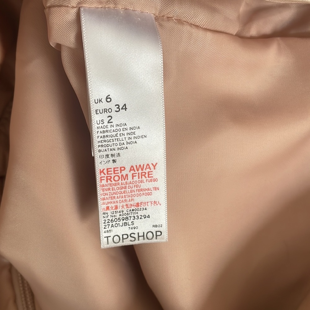 TopShop Leather Nude Skirt - Picture 4 of 6